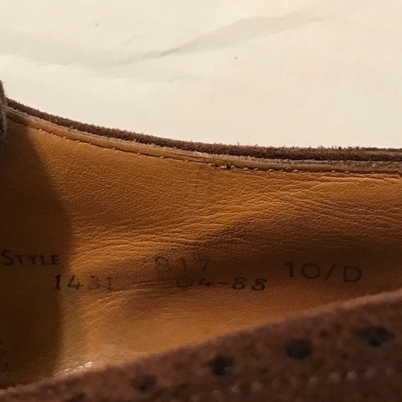 Cole Haan Suede Brown Leather Red Stitch Wingtip Oxford main image 6